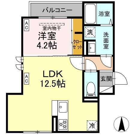 セレスティア扇Ⅵ（201） 間取り図画像