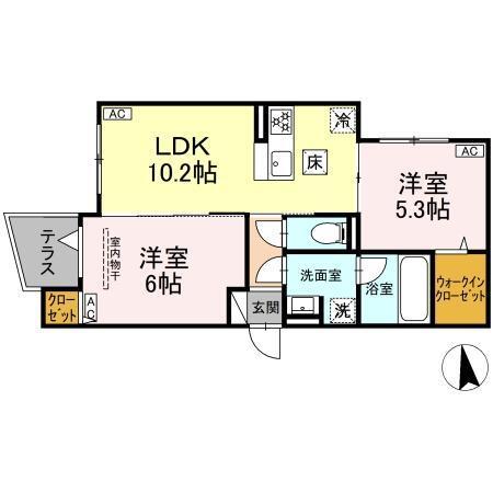 セレスティア谷中（101） 間取り図画像