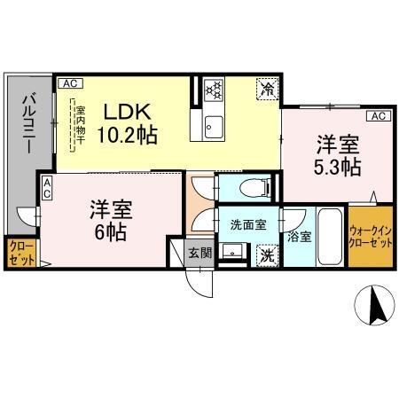 セレスティア谷中（201） 間取り図画像