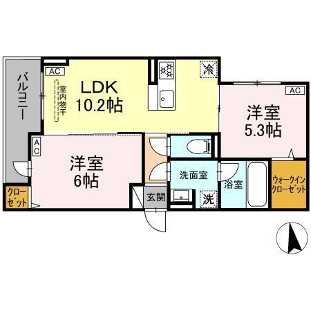セレスティア谷中（301） 間取り図画像
