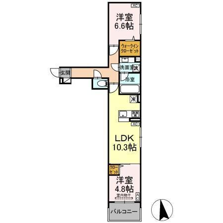 セレスティア谷中（302） 間取り図画像