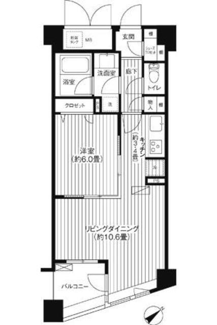 コスモリード新宿余丁町（204） 間取り図画像