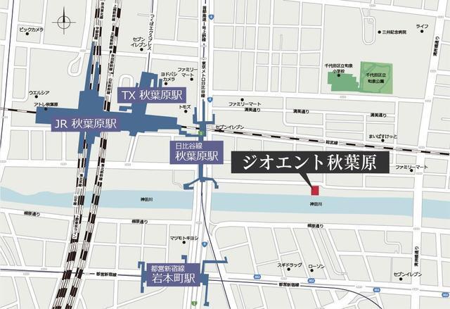 ジオエント秋葉原（1101） 地形図・案内図