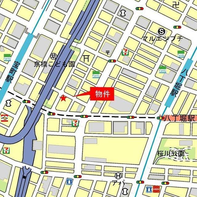 アーバネックス八丁堀（301） 地形図・案内図