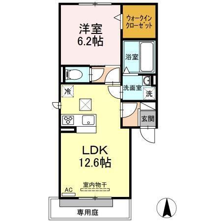 ラ ベル ヴィ（102） 間取り図画像