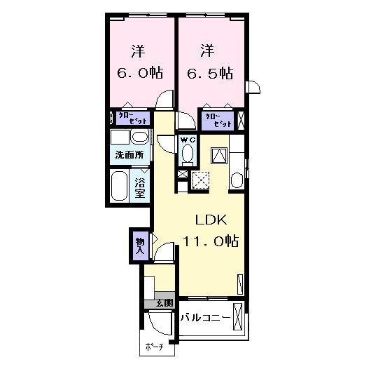 パークサイド荒子川（103） 間取り図画像