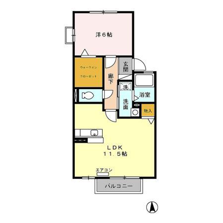 メゾン・オーブ（203） 間取り図画像