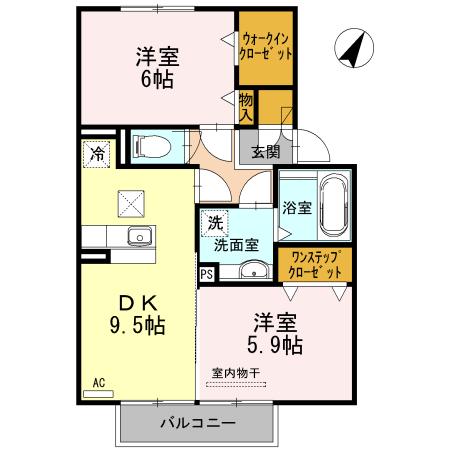 クレールＳＡＫＵＲＡ（102） 間取り図画像