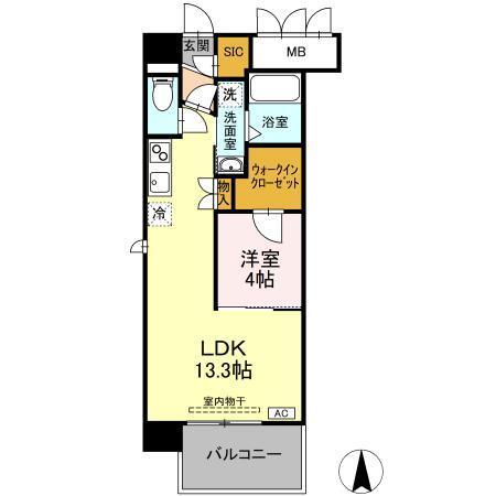 グランドソレイユ名駅（0501） 間取り図画像