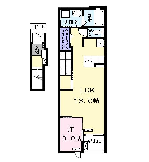 クレメント（201） 間取り図画像