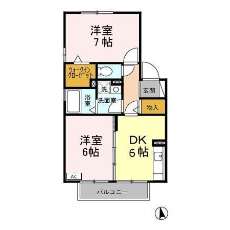 ヴィラ・ルージュ（203） 間取り図画像