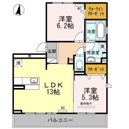トゥルー・デュオ（201） 間取り図画像