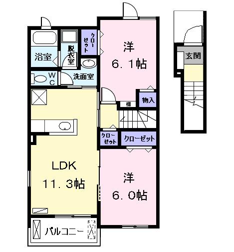アオ　アクア　ベル　Ⅱ（203） 間取り図画像