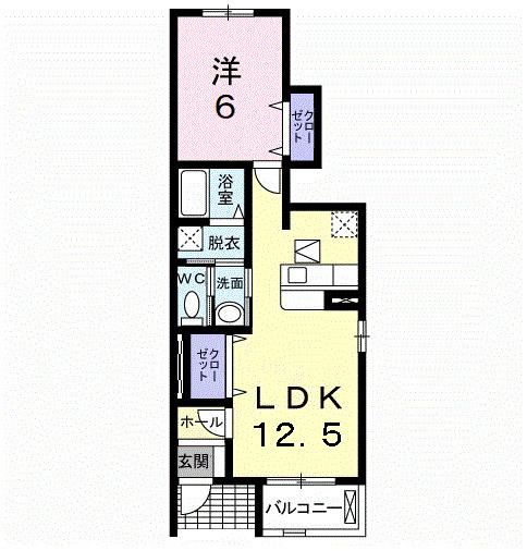 プリムローズ・Ｕ（102） 間取り図画像