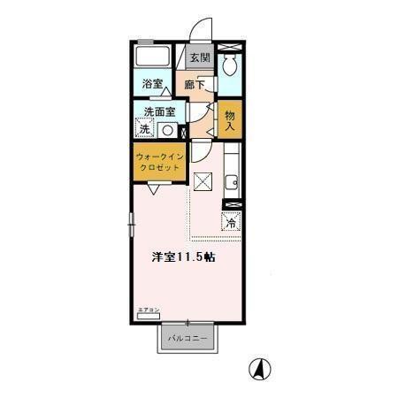ラ　フォーレ幸心　Ａ（207） 間取り図画像