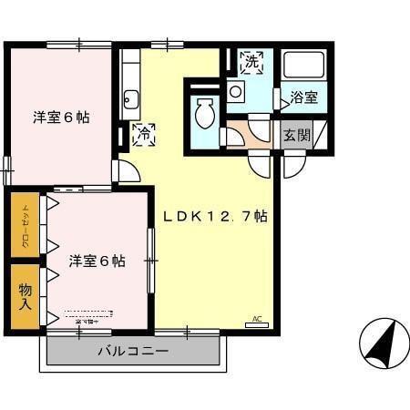シャンクレールよもぎ台　Ｃ（202） 間取り図画像