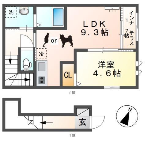 アジュシカ 間取り図画像
