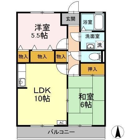 リマーニ江松（202） 間取り図画像