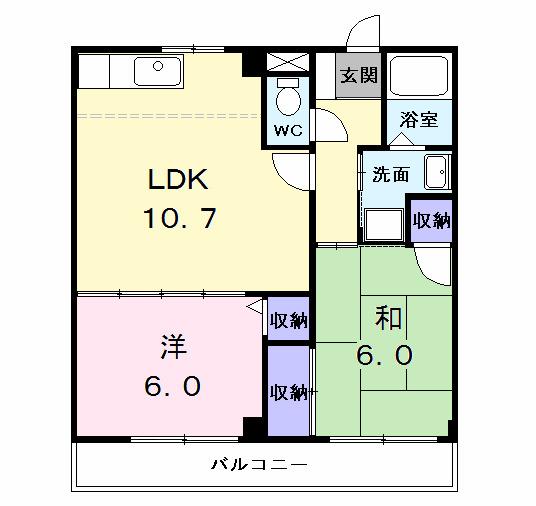 クインズコート（102） 間取り図画像