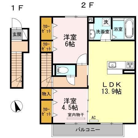 クラリスⅠ（203） 間取り図画像