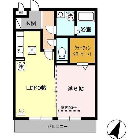 クラージュ（102） 間取り図画像