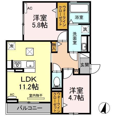 CasaWest（103） 間取り図画像