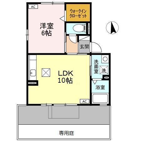 ホープＭ　Ⅰ・Ⅱ　Ⅰ（102） 間取り図画像