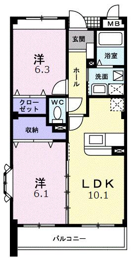 フォレスタ　ヴェルデ（307） 間取り図画像