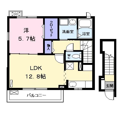 カーサ　コロレ（201） 間取り図画像