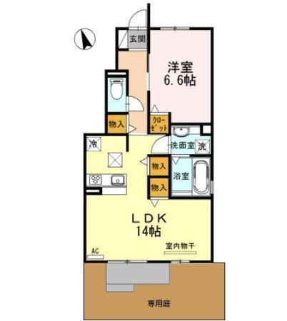 シャンベルタン（101） 間取り図画像