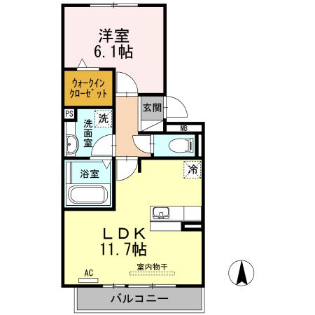 アンソレイユ（202） 間取り図画像