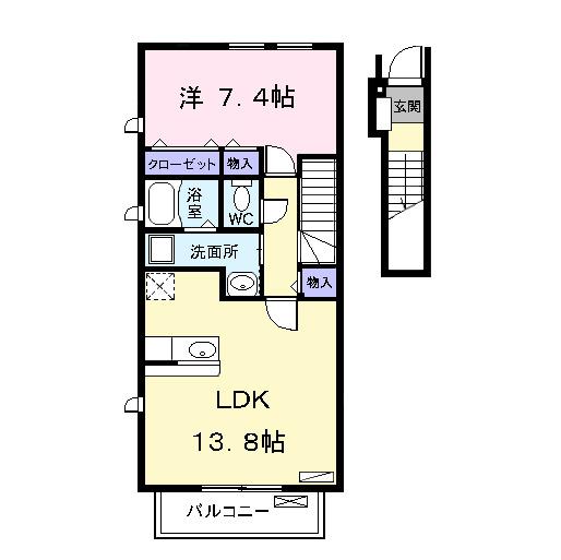 ロイヤル川前　Ⅱ（205） 間取り図画像