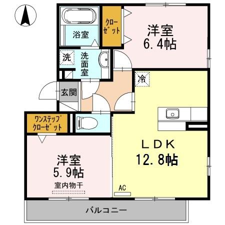 Ｃａｓａ　ｔｅｒｒｅ　Ｂ棟（301） 間取り図画像