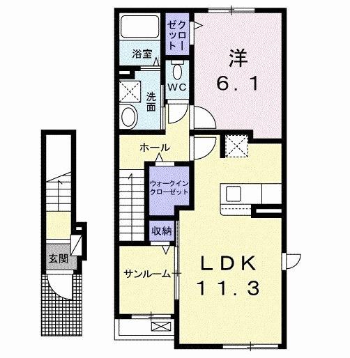 クレール　コンドウ（205） 間取り図画像