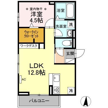 サンベルテ竹越（203） 間取り図画像
