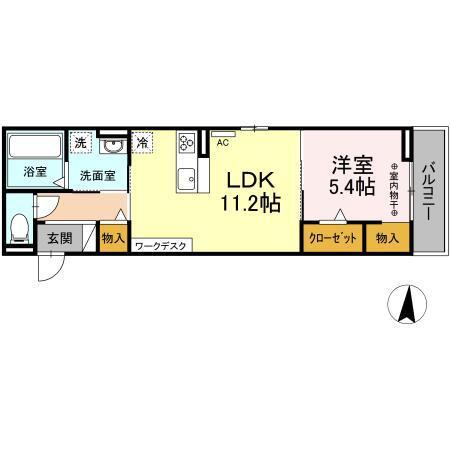 サンベルテ竹越（302） 間取り図画像