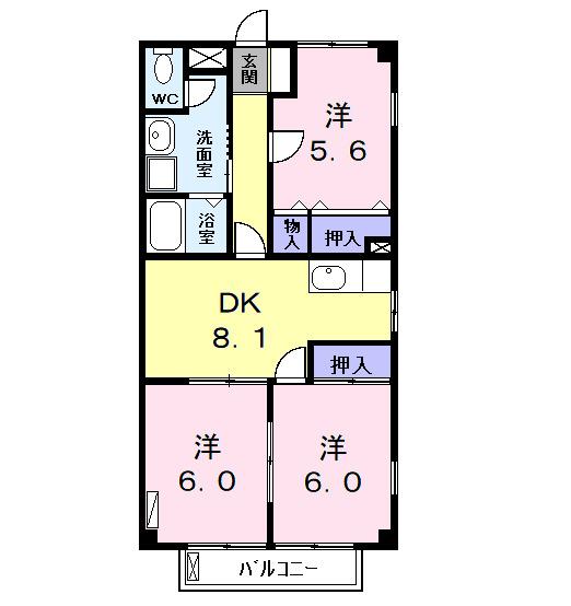 スカイハイツ（201） 間取り図画像