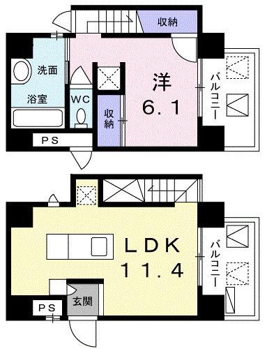 ホワイトブロッサム（302） 間取り図画像