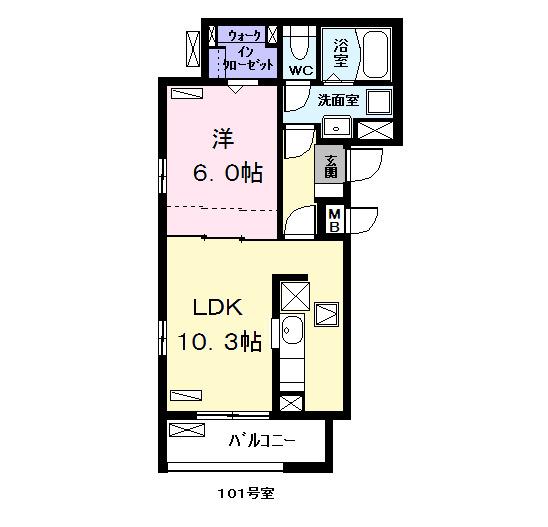 アニメート泉（101） 間取り図画像