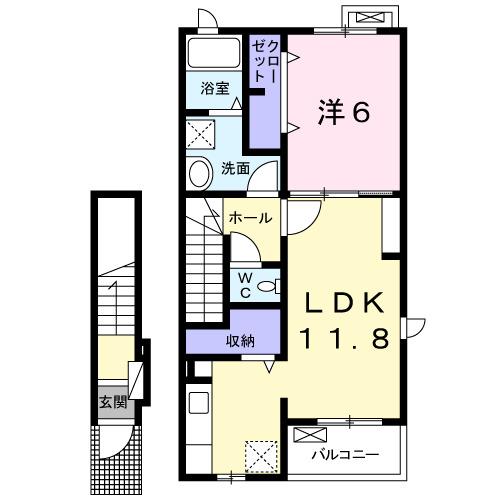 アダージョ徳重（202） 間取り図画像