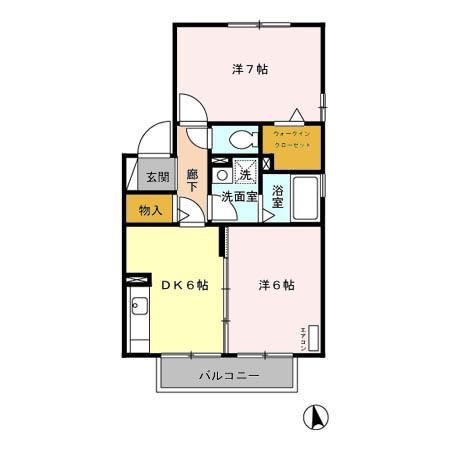 ヴィラ・ルージュ（201） 間取り図画像