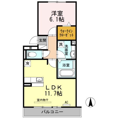 アンソレイユ（203） 間取り図画像