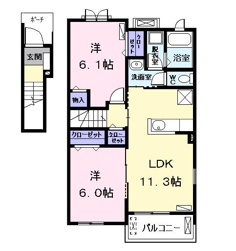 カサ　カンパーナⅡ（201） 間取り図画像