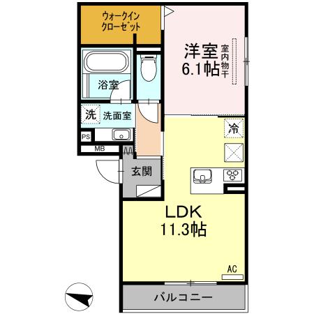 Ｒａｆｆｉｎｏ（102） 間取り図画像