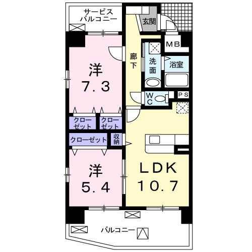 キャトルセゾン代官町（802） 間取り図画像