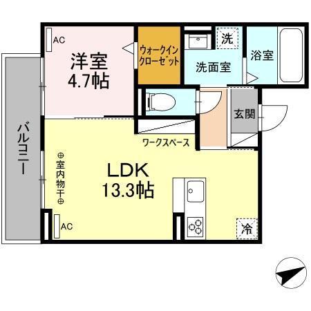 コンフォール白菊（202） 間取り図画像