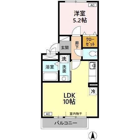 セゾン平出（303） 間取り図画像