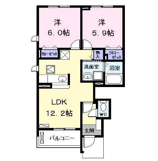 アプリコット（101） 間取り図画像