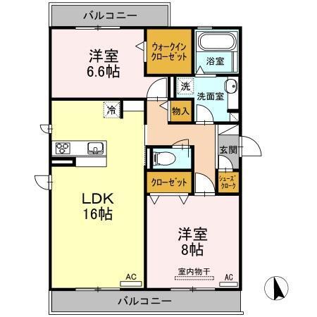 グランツ　川名（302） 間取り図画像
