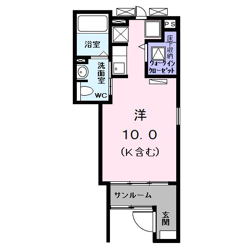 エテルノ・プラシード　Ⅱ（101） 間取り図画像